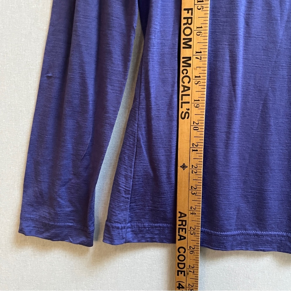 SEGMENTS 100% Merino Wool Long Sleeve Top Purple Size L - Picture 4 of 5